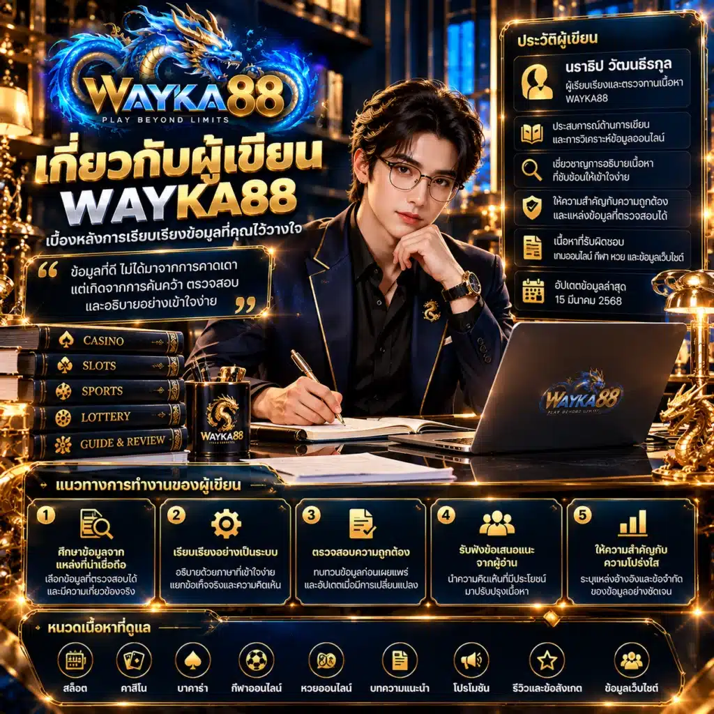 wayka88 เกี่ยวกับผู้เขียน